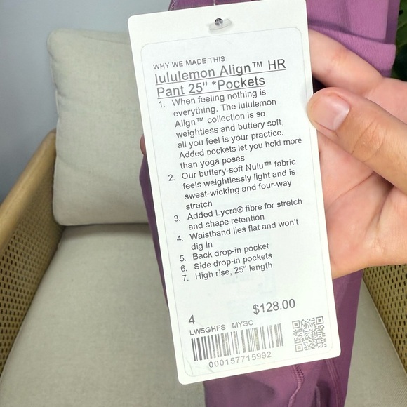 NWT Lululemon Align High-Rise Pant with Pockets 25" Size 4 - Picture 6 of 8